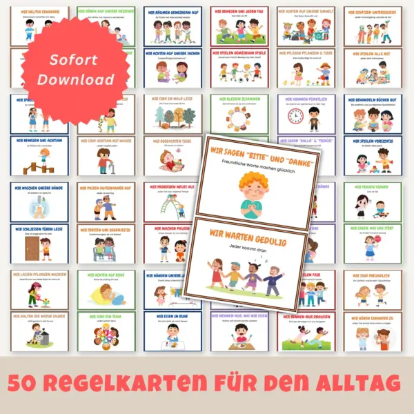 50 Regelkarten für Kinder